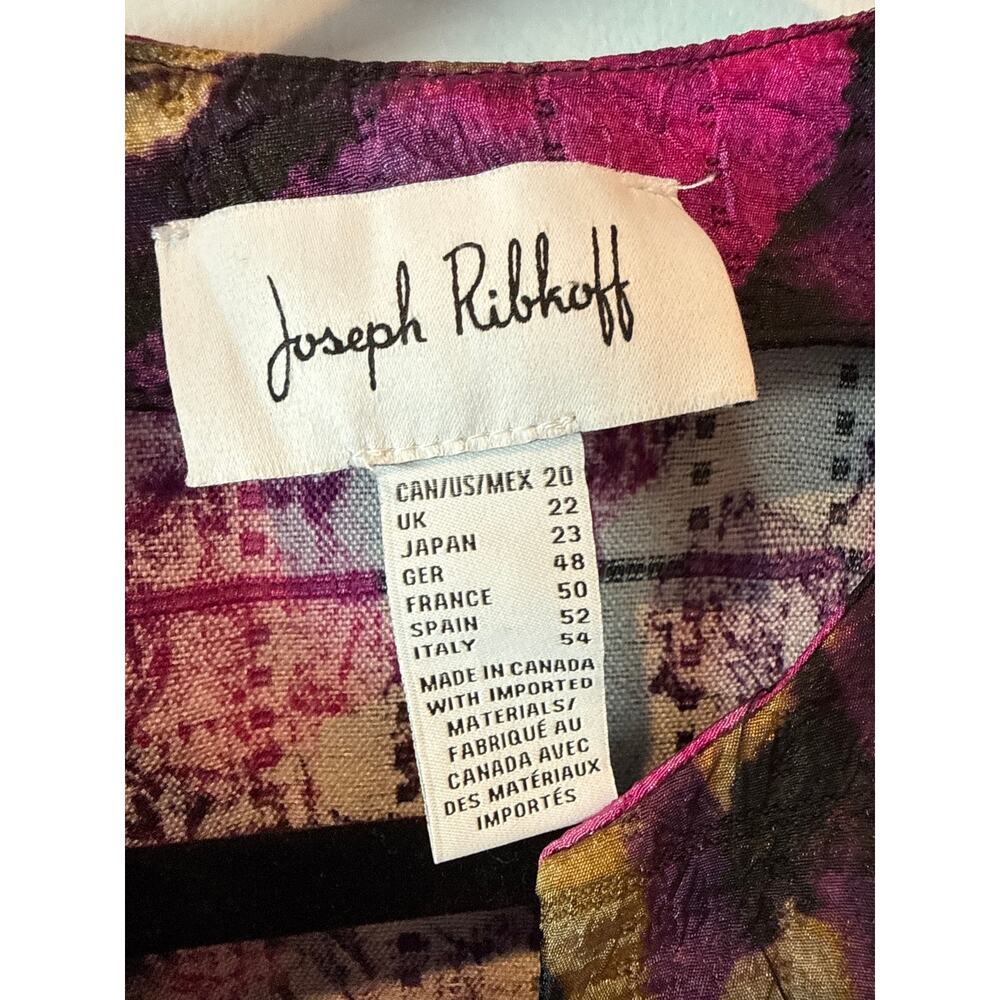 Joseph Ribkoff Abstract Print Trapeze Jacket, 20 - Picture 4 of 8
